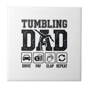 Tumbling Dad Drive Pay Clap Repeat Shirt Design_1 Tile