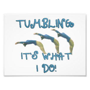 Tumbling gymnast photo print