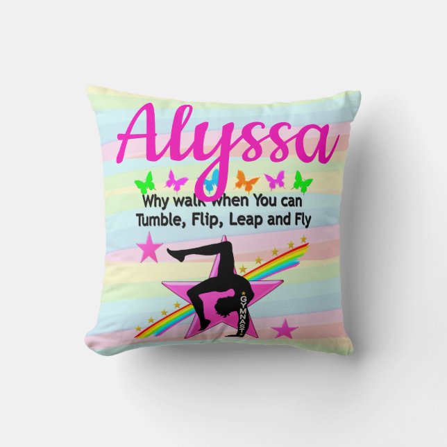 TUMBLING GYMNASTICS QUOTE DESIGN CUSHION (Front)
