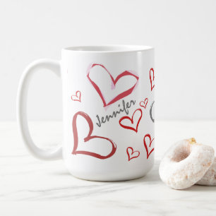 Tumbling Hearts Coffee Mug