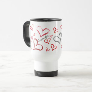 Tumbling Hearts Travel Mug
