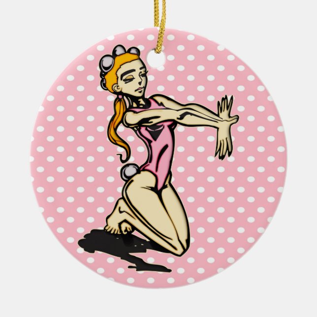 Tumbling Performance Ceramic Tree Decoration (Front)