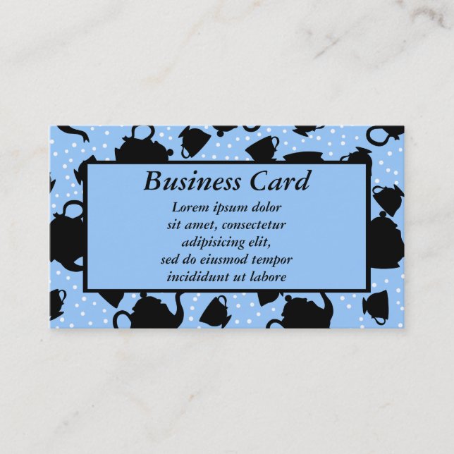 Tumbling Tea Party Business Card (Front)
