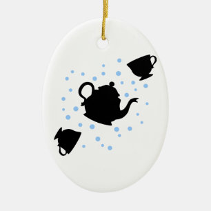 Tumbling Tea Party Ceramic Tree Decoration