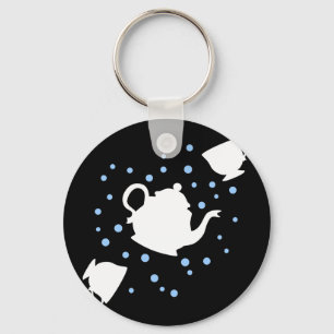 Tumbling Tea Party Key Ring