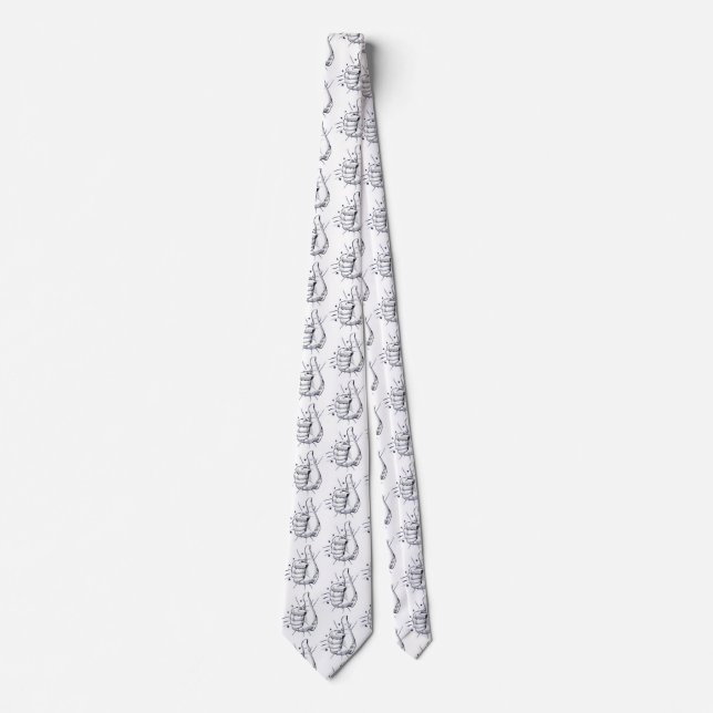 Tumbs up pen drawing tie (Front)