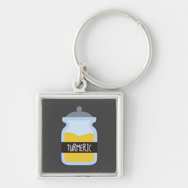 Tumeric yellow spice key ring (Front)