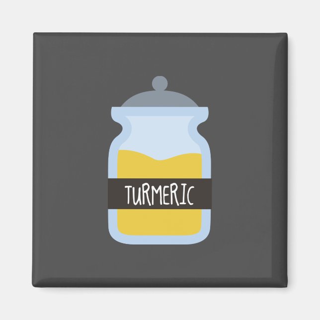 Tumeric yellow spice magnet (Front)