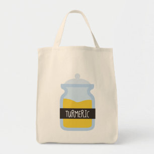 Tumeric yellow spice tote bag