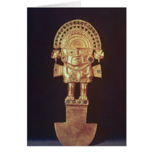 Tumi or ceremonial knife in shape of Naylamp