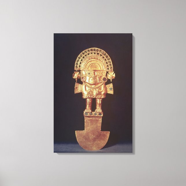 Tumi or ceremonial knife in  shape of Naylamp Canvas Print (Front)
