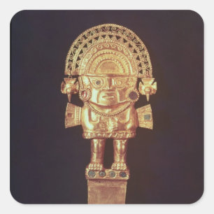 Tumi or ceremonial knife in  shape of Naylamp Square Sticker