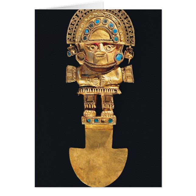 Tumi or ceremonial knife in the shape of (Front)