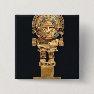 Tumi or ceremonial knife in the shape of 15 cm square badge