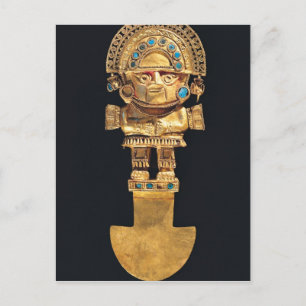 Tumi or ceremonial knife in the shape of postcard