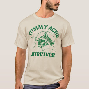 Tummy Ache Survivor Racoon  Meme  Vintage   T-Shirt