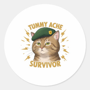 Tummy Ache Survivor Sticker