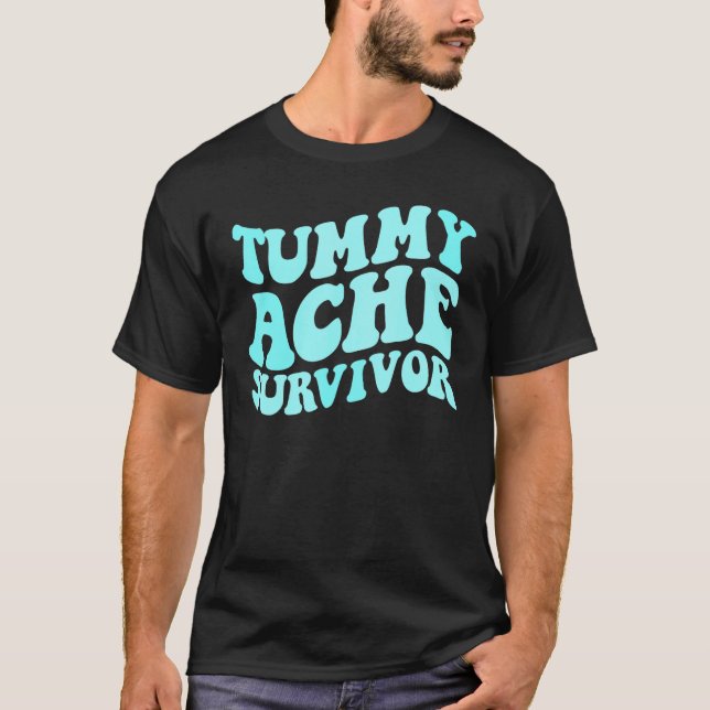 Tummy Ache Survivor Stomachache   Kids Tummy Ache T-Shirt (Front)