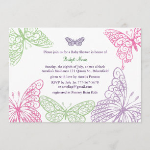 Tummy Flutters Baby Shower Invitation