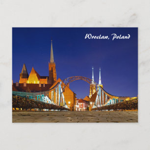 Tumski Bridge Wroclaw Poland Postcard