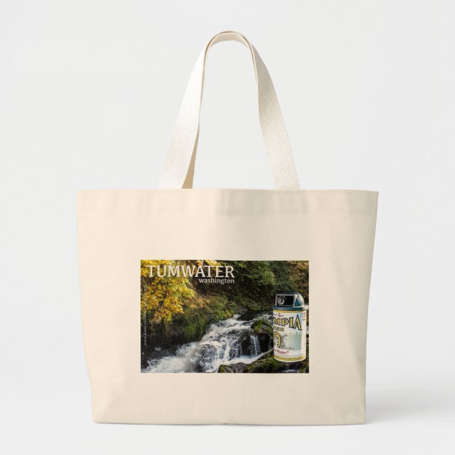 Tumwater It's the Water Large Tote Bag (Front)