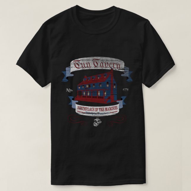 Tun Tavern - Birthplace of the US Marine Corps - S T-Shirt (Design Front)