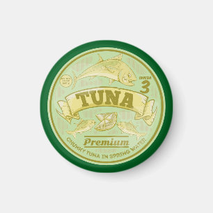 Tuna can pop art tinned fish magnet