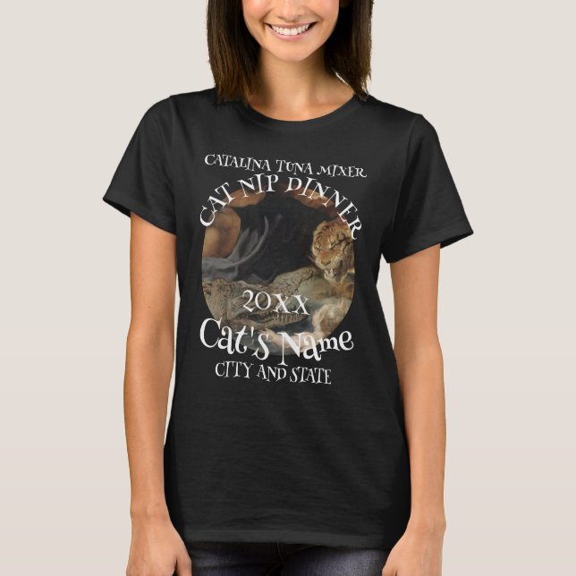 Tuna Cat Mixer Best Pet Wine Catalina Memento 2050 T-Shirt (Front)