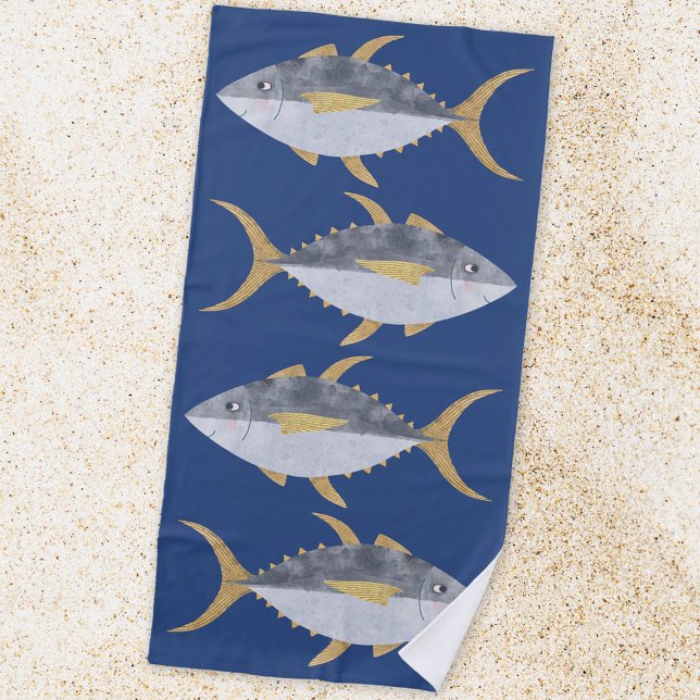Tuna Fish Beach Towel (Creator Uploaded)