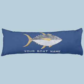 Tuna Fish Boat Name Body Cushion
