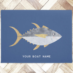 Tuna Fish Boat Name Doormat
