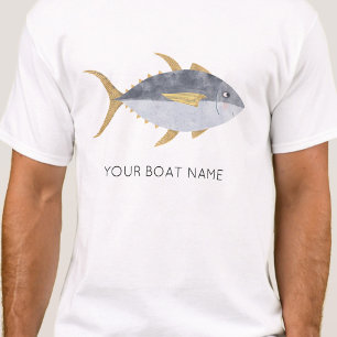 Tuna Fish Boat Name T-Shirt