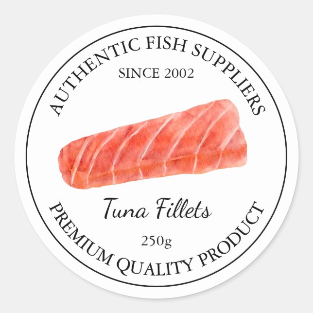 Tuna Fish Fillet Packaging Label (Front)