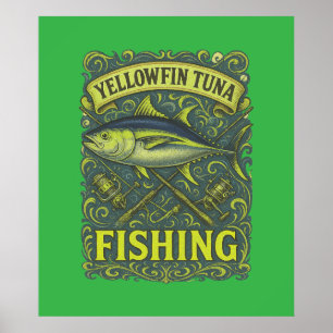 tuna fish fishing poster