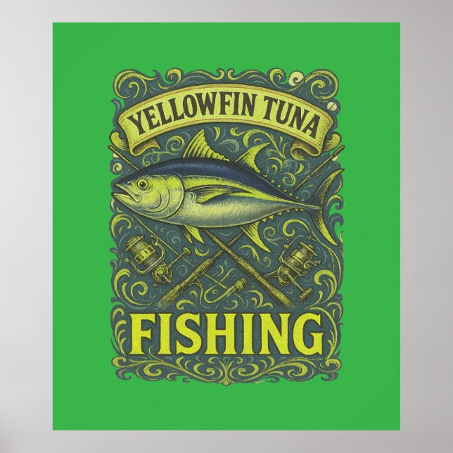 tuna fish fishing poster (Front)