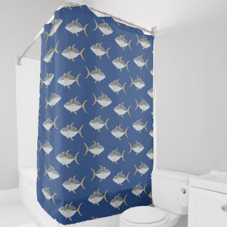 Tuna Fish Pattern Shower Curtain