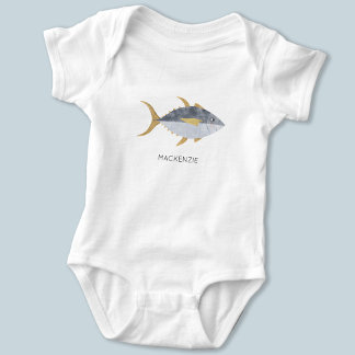 Tuna Fish Personalised Baby Bodysuit