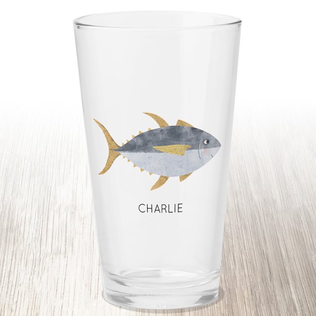 Tuna Fish Personalised Glass (Creator Uploaded)