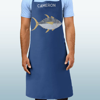 Tuna Fish Personalised Name Apron