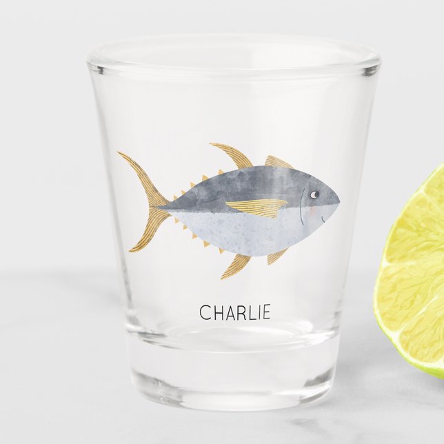 Tuna Fish Personalised Shot Glass (Creator Uploaded)