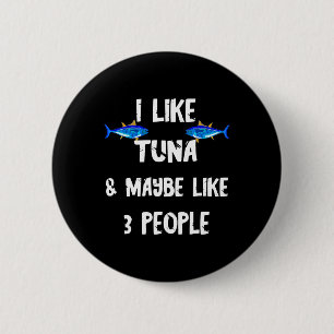 Tuna Fish Predatory Fish Tuna Box Funny Tuna  6 Cm Round Badge