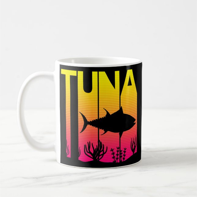 Tuna Fish Retro  Coffee Mug (Left)