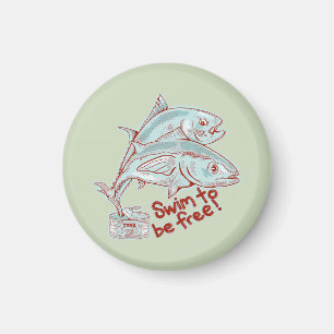 Tuna fish tin funny escape magnet