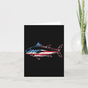 Tuna Fishing American Flag Giant Bluefin Fish Fish Card