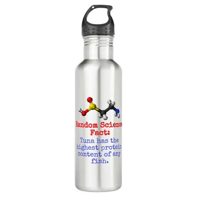 Tuna Has The Highest Protein - Science Fact 710 Ml Water Bottle (Front)