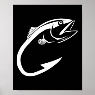 Tuna Hook Minimal Fisher Man Fishing Lover Poster