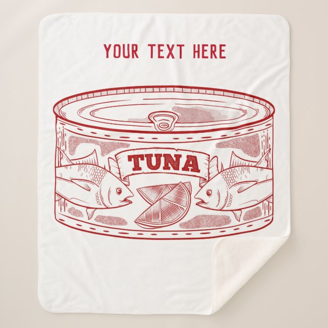 Tuna in a tin can sherpa blanket (Front)