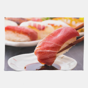 Tuna Nigiri & Soy Sauce Dip Tea Towel