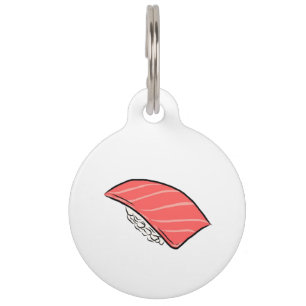 Tuna Sashimi Sushi Otoro Fatty Tuna Rice Japanese Pet Tag