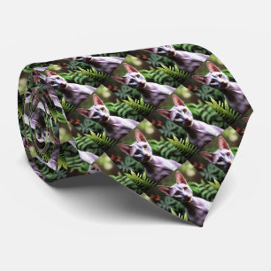 Tuna The Hairless Sphynx Cat, Neck Tie